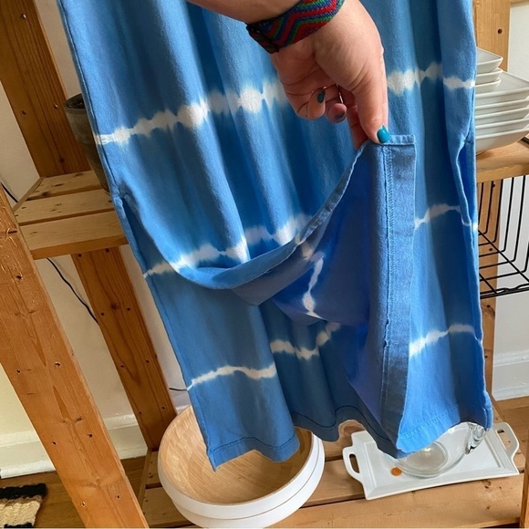 Vineyard Vines Blue White Tie Dye Knit Whale Midi Maxi Dress - Picture 10 of 15